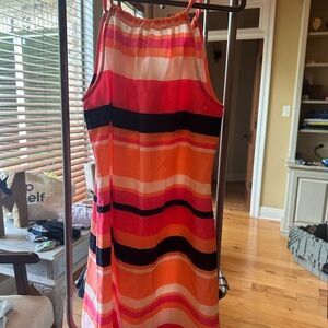 Striped Multicolor Sleeveless Dress